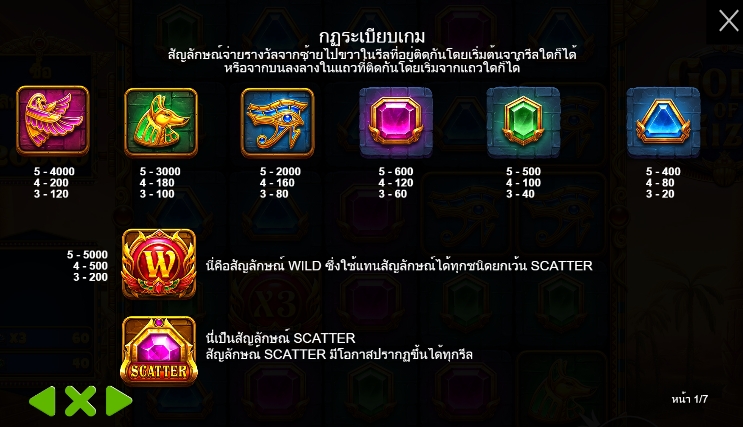 Gods of Giza pragmaticplay ufabet36 vip ฝาก ถอน